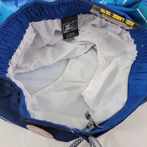 ZEROXPOSUR Drawstring Board Shorts Swim Trunks - Picture 12 of 13